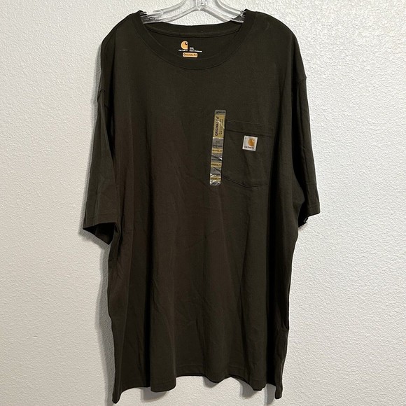 Carhartt Mens 2XL Loose Fit Heavyweight Short-Sleeve Peat K87 306  Workwear Tee - Picture 6 of 9